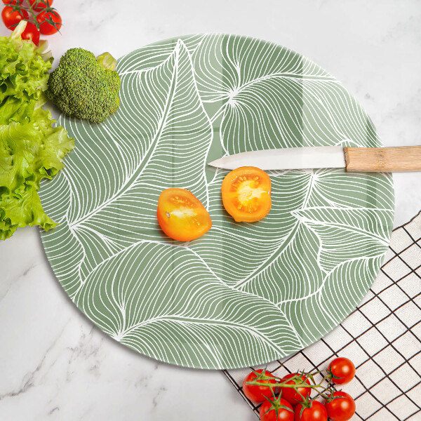 Chopping board Linear leaves