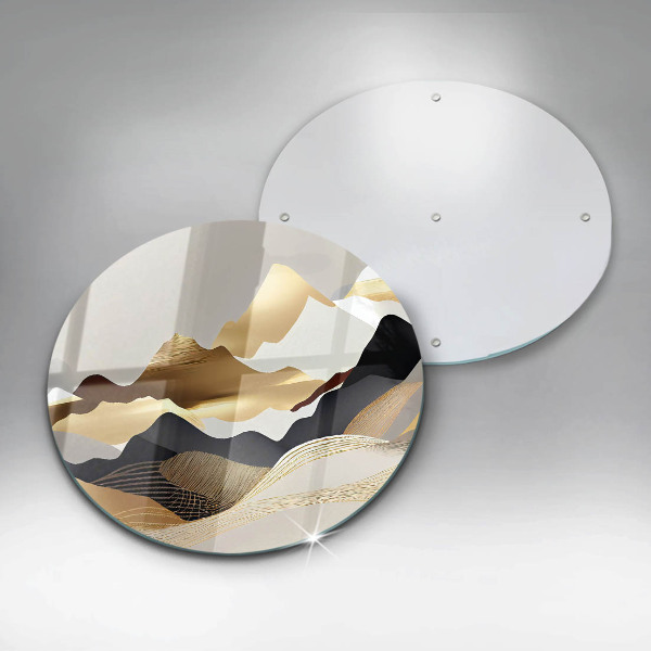 Chopping board Abstraction of golden mountains