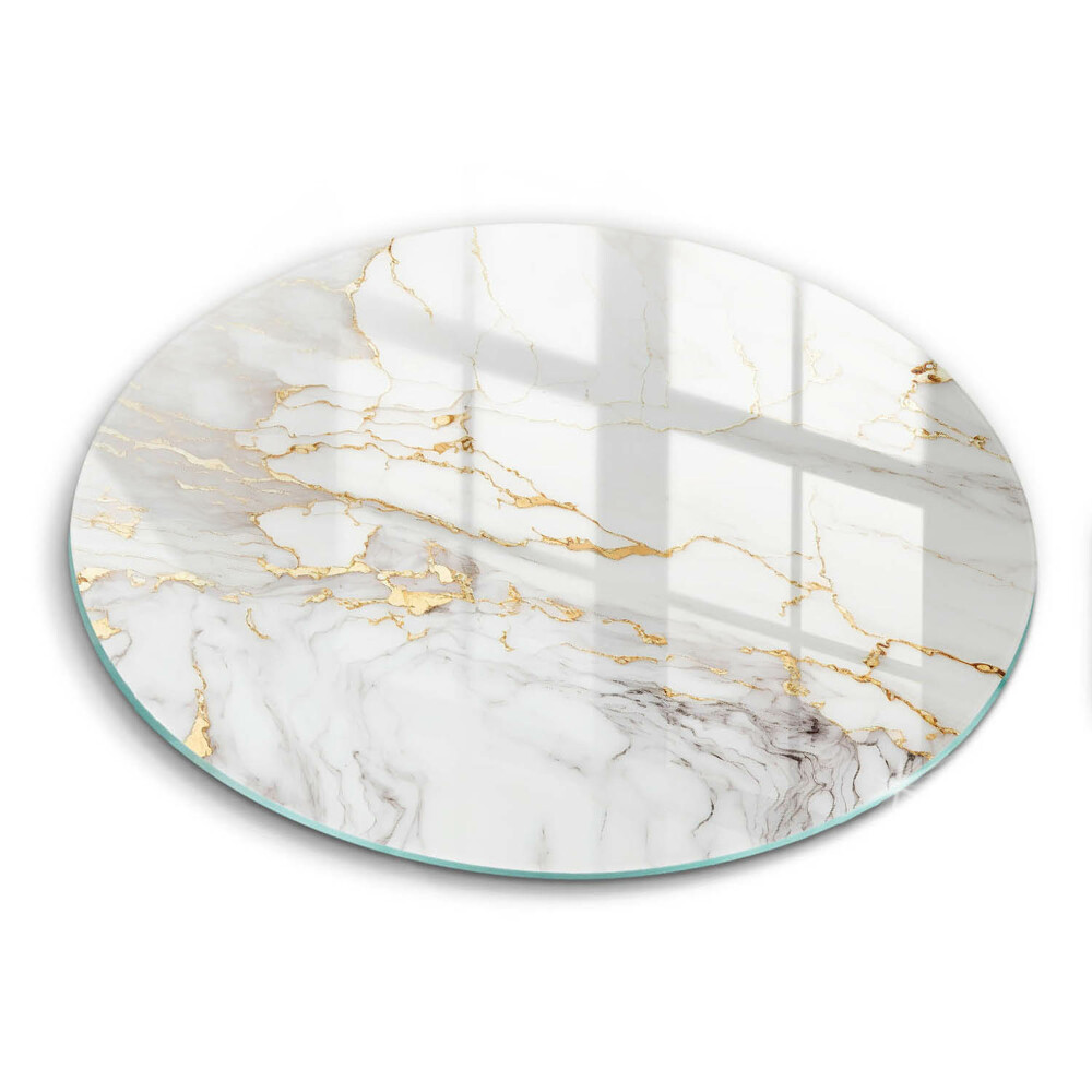 Chopping board Light marble with gold