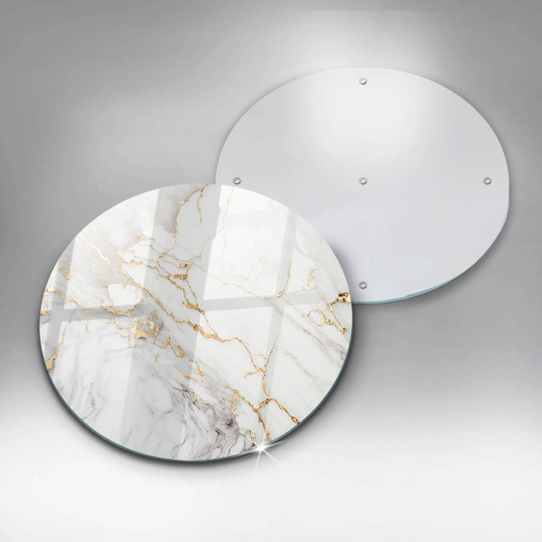Chopping board Light marble with gold