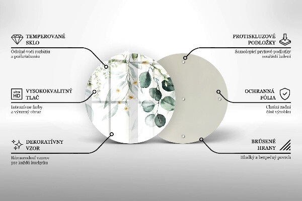 Chopping board Watercolor plants