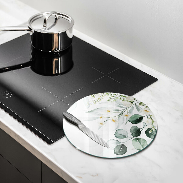 Chopping board Watercolor plants