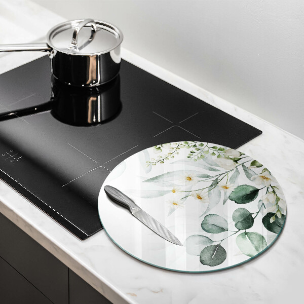 Chopping board Watercolor plants