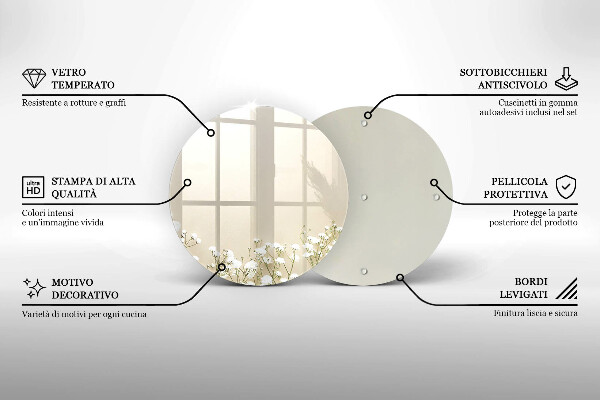 Chopping board Boho flowers