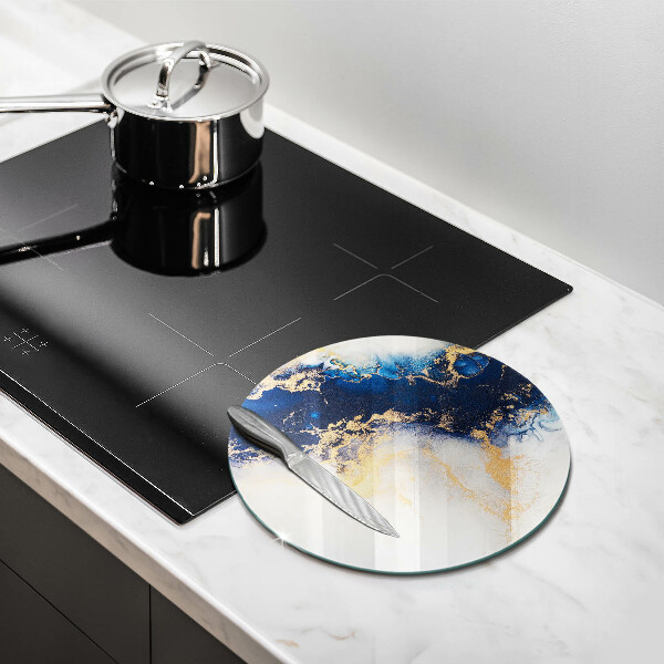 Chopping board Abstraction with blue