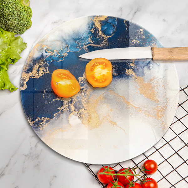 Chopping board Abstraction with blue