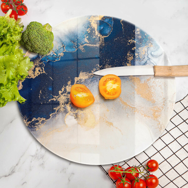 Chopping board Abstraction with blue
