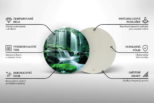 Chopping board Wild waterfall in the jungle