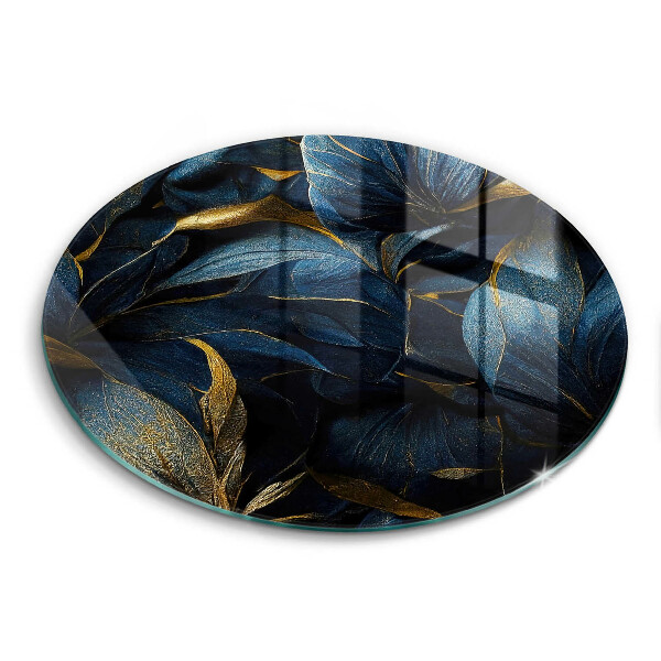 Chopping board Decorative leaves with gold