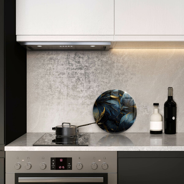 Chopping board Decorative leaves with gold