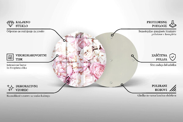 Chopping board Peony bouquet