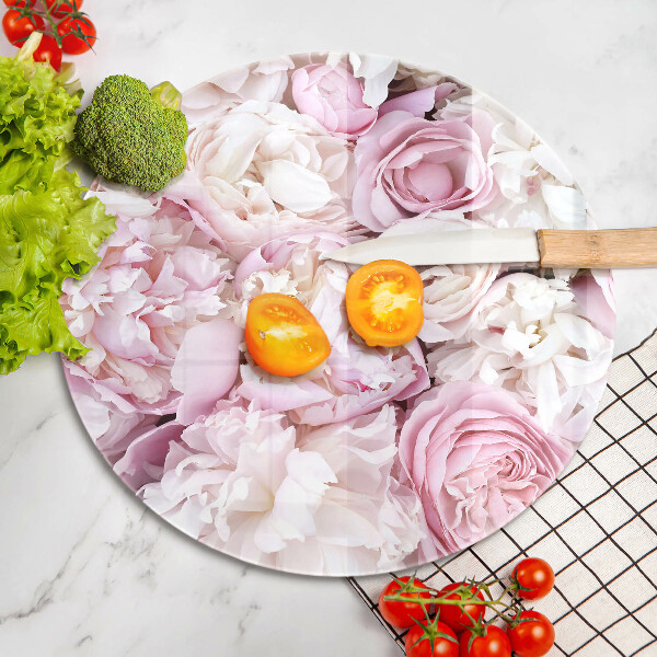 Chopping board Peony bouquet