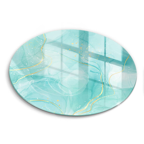 Chopping board Blue-gold abstraction