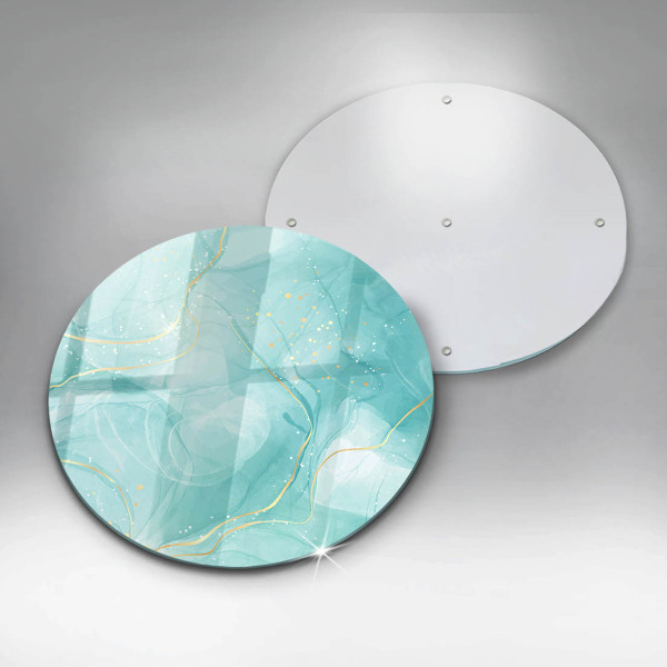 Chopping board Blue-gold abstraction