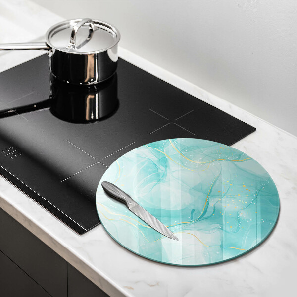 Chopping board Blue-gold abstraction