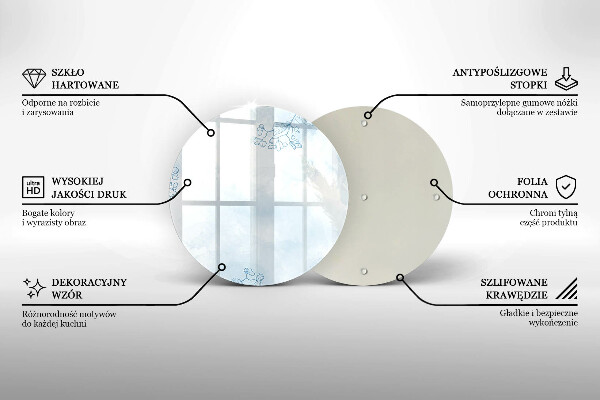 Glass cutting board Delicate background