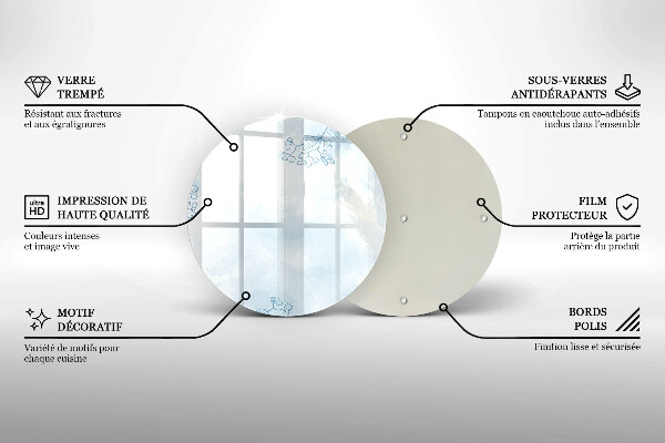 Glass cutting board Delicate background