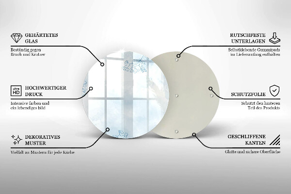 Glass cutting board Delicate background