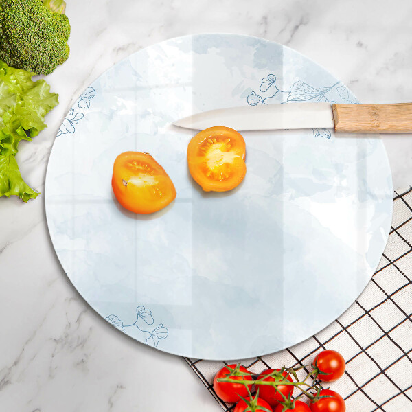 Glass cutting board Delicate background