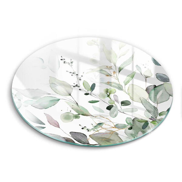 Glass cutting board Watercolor plants