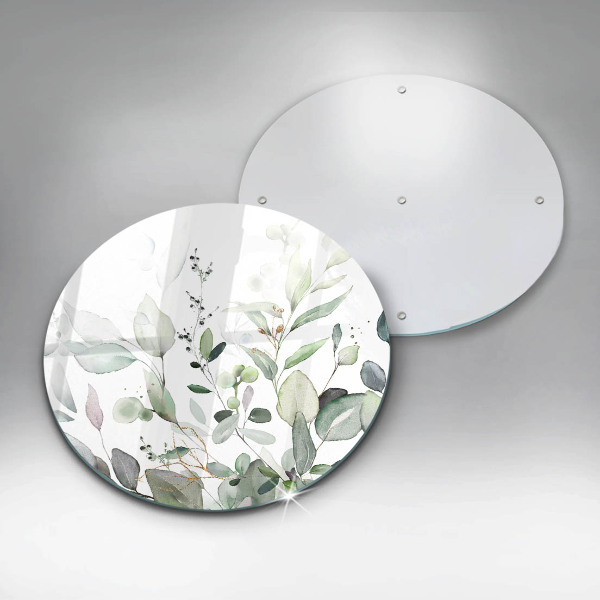 Glass cutting board Watercolor plants