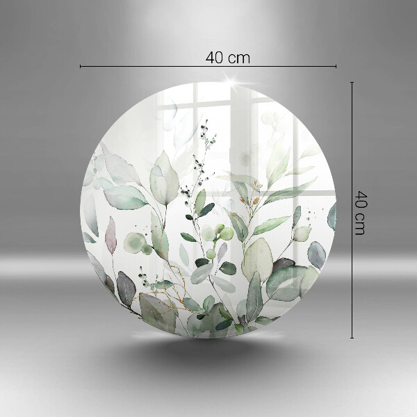 Glass cutting board Watercolor plants