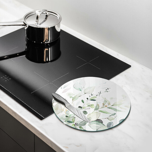 Glass cutting board Watercolor plants