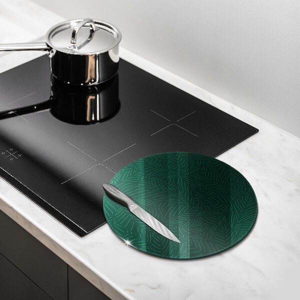 Glass cutting board Minimalist leaves