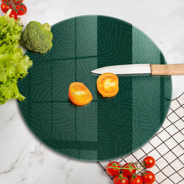 Glass cutting board Minimalist leaves
