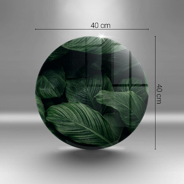 Glass cutting board Dark leaves