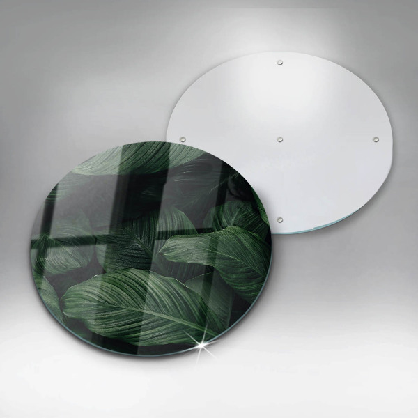 Glass cutting board Dark leaves