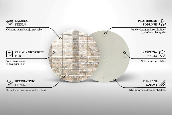 Glass cutting board Wall bright bricks