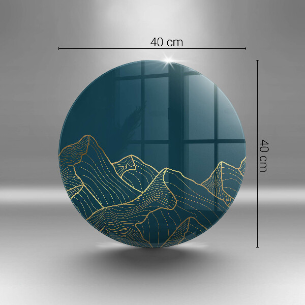 Glass cutting board Abstract mountains