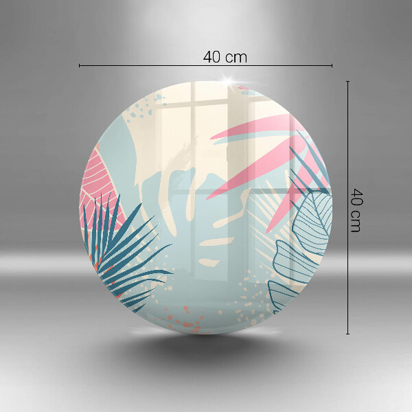 Glass cutting board Pastel leaves