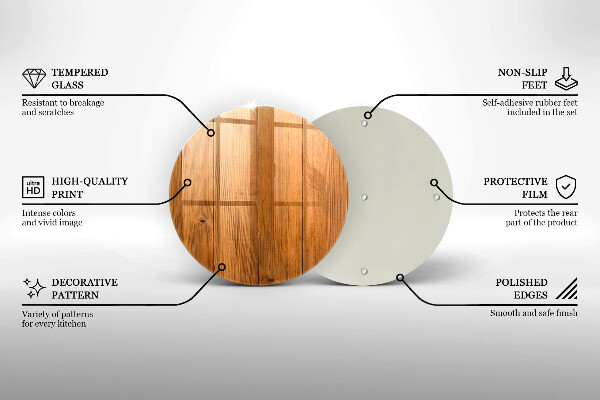 Chopping board glass Wooden planks