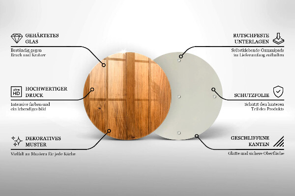 Chopping board glass Wooden planks