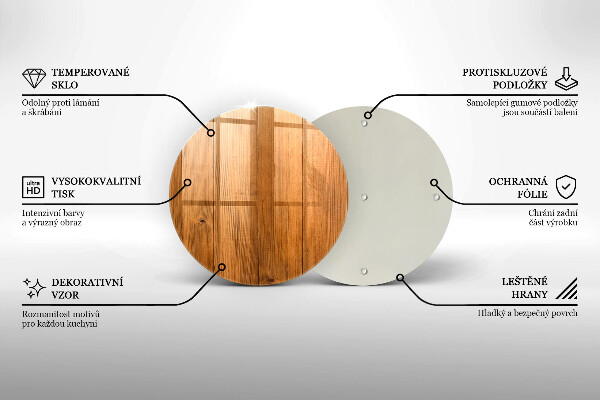 Chopping board glass Wooden planks