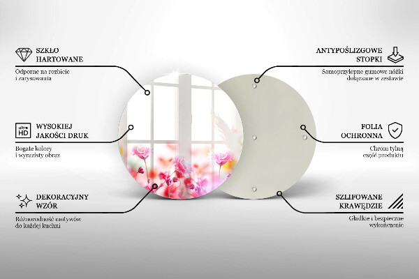 Chopping board glass Flower meadow