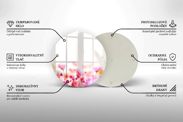 Chopping board glass Flower meadow