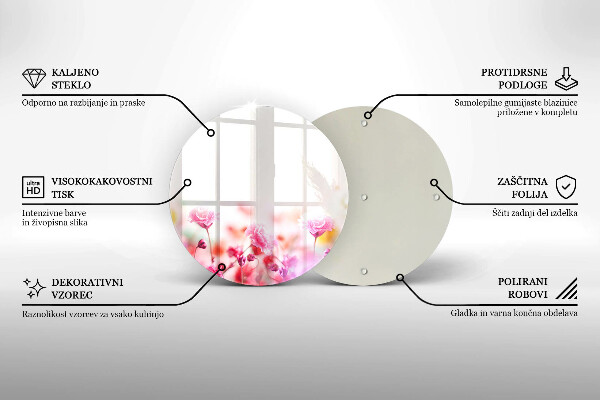 Chopping board glass Flower meadow