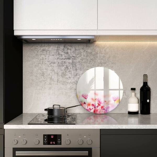 Chopping board glass Flower meadow