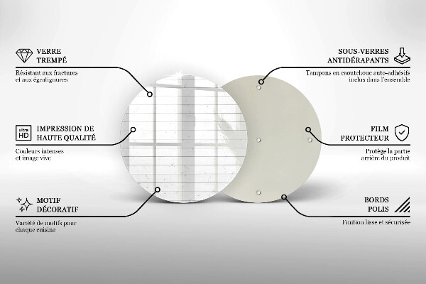 Chopping board glass Modern bright boards