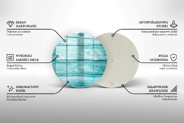 Chopping board glass Vintage wooden boards