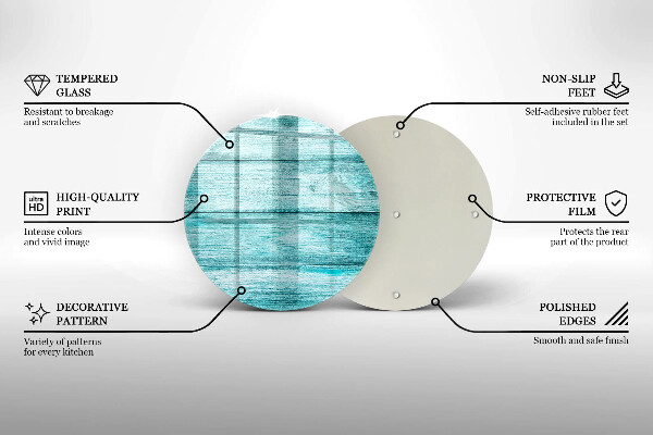 Chopping board glass Vintage wooden boards