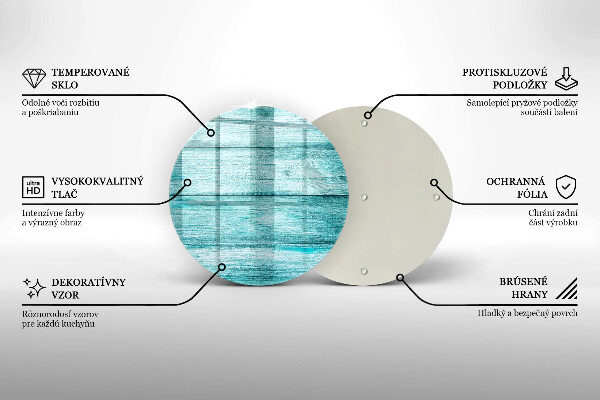 Chopping board glass Vintage wooden boards