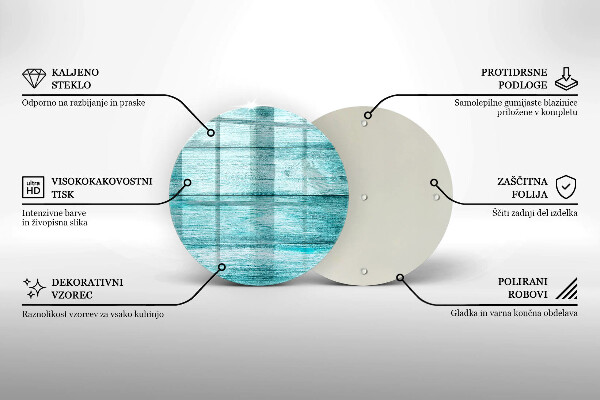 Chopping board glass Vintage wooden boards