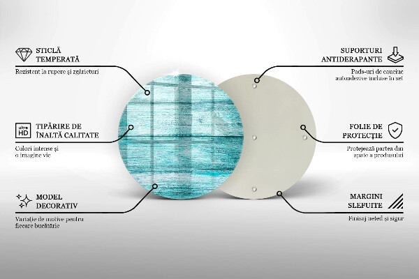 Chopping board glass Vintage wooden boards