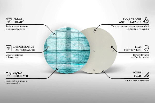 Chopping board glass Vintage wooden boards