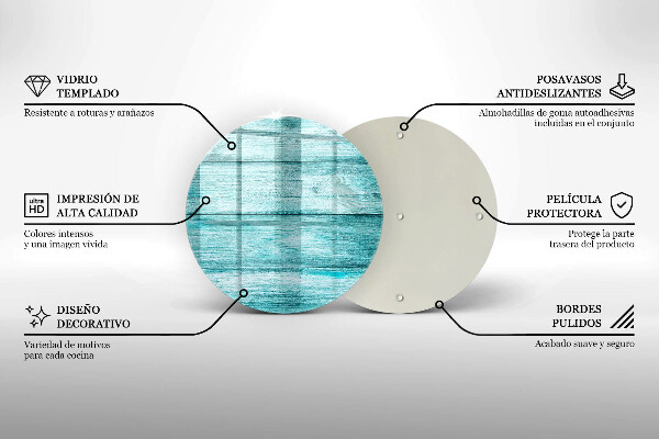 Chopping board glass Vintage wooden boards