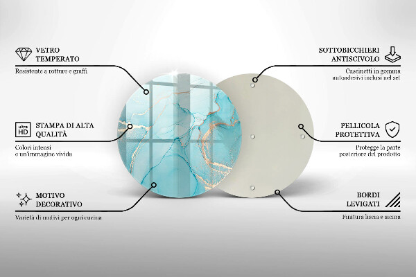 Chopping board glass Abstraction stone